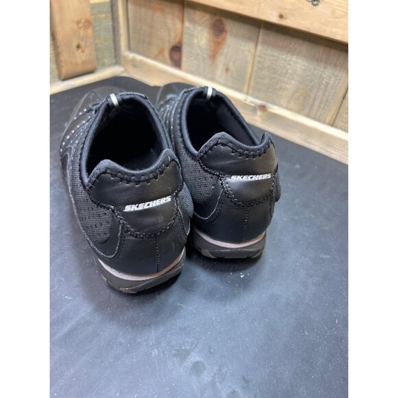 Skechers Womens Black Rhinestone Slip-On Sneakers Size 9.5 Comfortable Casual Sh - Picture 8 of 9